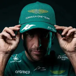 Ball Caps Fashion Alonso F1 Aston Martin Team Baseball Cap Snapback Cotton Hat Regulowane Hats Gorras Hombre Fernando Gorra Y2303 3QGI