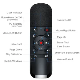 Stoi 2,4G Wskaźnik bezprzewodowego prezentera USB Prezentacja zdalna z myszą powietrzną dla MAC/laptopa/komputera PowerPoint