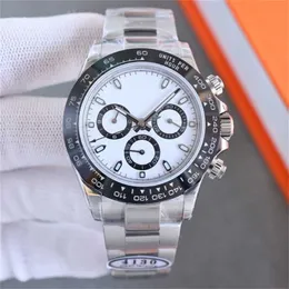 12% rabatt på Watch Watch Luxury Mens 40mm 4130 Top Mechanical Movement Ceramic Bezel 904L rostfritt stål Remrengöringsfabrikstillverkning