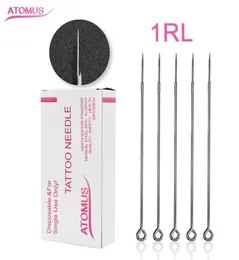 50pcs 1RL Tek Kullanımlık Sterilize Profesyonel Kalıcı Makyaj Kartı İğneleri Kaş Dudak Eyeliner Dövme Makinesi Cosmetic2090122