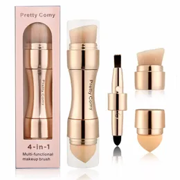 4 In 1 Makeup Brushes Foundation Eyebrow Shadow Concealer Eyeliner Blush Powder Cosmetic Professional Maquiagem Beauty Health 240220