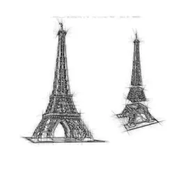 King 88002 17002 City Street 3478pcs The Eiffel Tower Model Building Assembling Brick Toys Compatible 10181 birthday gifts toy gif7237030