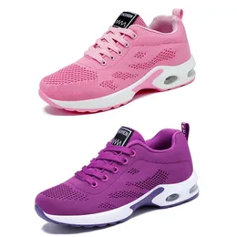 Män kvinnor utomhus sneakers atletiska sportskor mode andas mjuk sula för kvinnor skor rosa lila gai 112