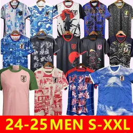 23/24 Japão Futebol Jerseys Cartoon ISAGI ATOM TSUBASA MINAMINO HINATA DOAN KUBO ITO ITAKURA MITOMA 2024 Uniforme Japonês HOMENS MULHERES 2023 Camisa de Futebol Dragão Chinês