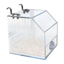 Feeding Portable Bird Feeder Seed Catcher Tray Feeders Suspending Birds Food Dish For Cage For Lovebirds Cockatiels Canaries