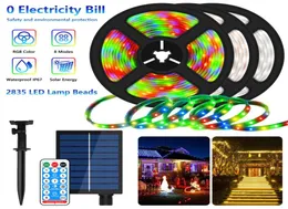 5M10M Solar LED Strip Light 8 Modes Christmas string Colorful Fairy Lights Outdoor IP67 Waterproof Patio Garden Decoration Solar 1729866