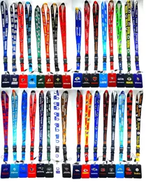 Rugby N Team F Futebol Pescoço Homens Esporte Mobile Phone Straps Chaveiro Designer de roupas Homem Lanyard Titulares de cartão de crédito Keycord Key Holder DIY Pendurado Corda Telefone