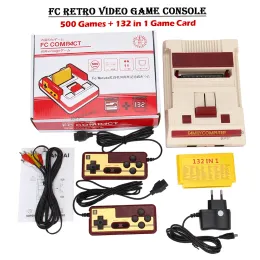 Console 8 Bit per FC Console per videogiochi incorporata 500 + 132 giochi classici Famiglia Computer TV Supporto per giochi Cartuccia di gioco per FC Retro Gamin