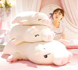 4075cm Squishy Pig Stuffed Doll Lying Plush Piggy Toy Animal Soft Plushie Hand Warmer Pillow Blanket Kids Baby Comforting Gift 222495700