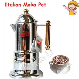 Strumenti Moka italiana Macchina per caffè moka domestica Macchina per caffè espresso commerciale in acciaio inossidabile