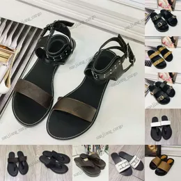 2024 estate donna cerchio logo Pantofole piattaforma blocca diapositive vintage classico Bom Dia pantofola Sexy lungomare Sandali donna designer sandalo in pelle Flats fiore