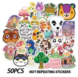 50PCLlot Animal Crossing Naklejki Śliczna wodoodporna naklejka z kreskówki do butelki do laptopa w butelce na wodę CaskuateboardLug8514967