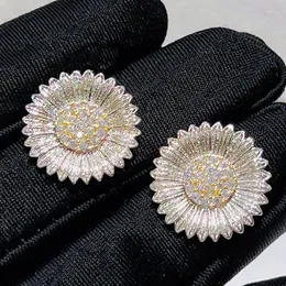 Stud Earrings Fashion For Women Small Sunflower Daisy Flower Earring Gift Ear Jewelry Brincos Boucle D'oreille Bijoux