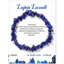 Strand Fashion Lapis Lazuli Chip Stone Bracelets Nieregularne naturalne hematyty Labradourites Women Men Menation Biżuteria