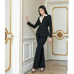 Men's Suits Elegant Slim Women Pants Mother Of The Bride Blazer Sets Custom Made For Lady Party Prom Wear 2 Pieces