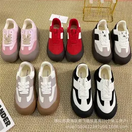 30% OFF Sports shoes 2024 Bai Jingtings Same GB Couple Fluffy for Men and Women Unique Thick Sole Big Head Ugly Cute Bread Board Shoes Moral Training