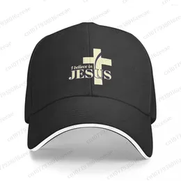 Czapki kulkowe Wierzę w Baseball Baseball Jezus Chrystus Hip Hop Sandwich Cap Men Kobiety Regulowane sportowe czapki na świeżym powietrzu