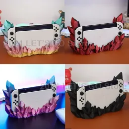 Supporti Nintend Switch / Supporto decorativo in cristallo colorato OLED Supporto per stampa 3D per Nintendo Switch / Dock OLED Accessori da gioco