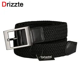 Drizzte Plus Size 110-180cm 190cm 63'' 67'' 71'' Long Black Braid Elastic Stretch Belt Mens Metal Bu2518