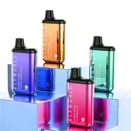 ELFWORLD DC5000 원래 퍼프 vape 펜 일관제 엘프 월드 14ml 650mAh 충전식 배터리 메쉬 코일 15