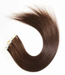 10a All039ingrosso 24 QUT100 Human Pu Remy Tape Hair Hair Hair Extensions 25 g pz 40 pz100 g set kolor 2 marrone chirao dhl lib1253973