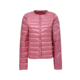 Cappotti Piumino ultra leggero Donna Colori caramella Colletto alla coreana Parka solido Giacca invernale Campera De Pluma Mujer Jaqueta Feminina JK700