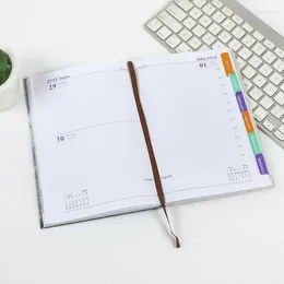 Engrossar 2024 inglês diário planejador dia escritório notebook 365 agenda de negócios livro espanhol reunião minutos calendário
