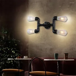 Lampada da parete Lampade creative americane Retro Loft Luci per tubi dell'acqua Bar Caffetteria Ristorante Pub Club Hall Corridoio Industriale Sconce per scale