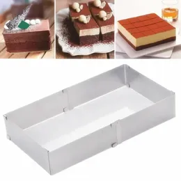Stainless Steel Adjustable Mousse Ring Square Cake Mold DIY Cake Decorating Mould Dessert Baking Tool Cake Tools Bakeware 240227