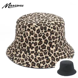 Frauen Leopard Print Eimer Bequem Atmen Faltbare Männer Strand Flache Top Sonne Angeln Hut hohe qualität Flache Panama Hut Street1325c