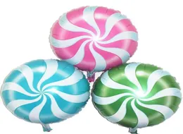 Balon wiązka 18 -calowe Candy Li Foil Balony Krąg Krąg Kształt Dekoracje ślubne Przyjęcie urodzinowe Baby Shower 30pcs hurt4280399