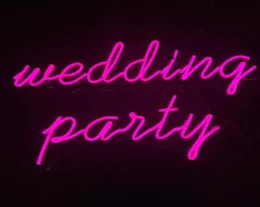 quotwedding Party quot word sign fourth color customized beautaful decoration wall Home Bar Public neon led light 12V Super Br7595891