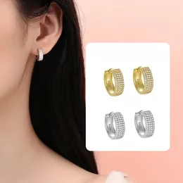 Hoop Earrings Circular For Women's Wedding Anniversary Commemorative Jewelry Gift