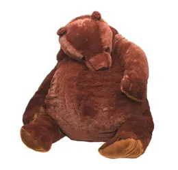 Kudde 100 cm brun nallebjörn djungelskog plysch leksaker mjuk fylld animal leksak kudde docka för tjej dropp9578616