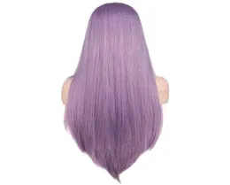 Parrucche sintetiche per capelli Cosplay Qqxcaiw Parrucca lunga diritta con parte centrale Nero Bianco Rosa Arancione Viola Grigio Sintetico resistente al calore Hai7322457