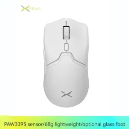 Mice Delux M800pro Game Mouse Wired Wireless Bluetooth Three Mode Paw3395 Lightweight Ergonomic Optoelectronic Up To 26000dpi Mouse