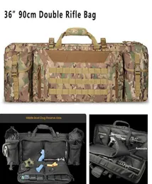 تكتيكي 36 بوصة 90 سم حقيبة بندقية مزدوجة حقيبة المسلح molle حقيبة الظهر لـ M4 AK47 Carbine Airsoft Portable Bag Expensions for Hunting Q07308654