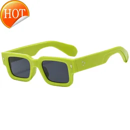 Sunglasses Frames Dopamine Sunglasses for Female Instagram Avocado Green Spicy Girl Glasses Internet Celebrity Street Photography Wearing Uv Resistant