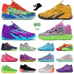 Słynna Lamelo Ball MB1 02 03 Buty do koszykówki Pink czarna biała koszulka Rick i Morty Digital Camo Outdoor Hornets Away Dhgates des Chaussure Sneakers Treakers