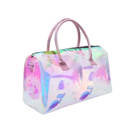 Designer luxury bags Holographic Duffle Bag Ladies Outdoor Clear Waterproof Pvc Travel Custom Colorful Transparent Gym