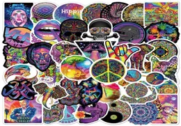 50pcllot kreskówka Psychedeliczna naklejka hipisowa Hippie naklejki estetyczne graffiti naklejki na deskorolkę gitarę gitarę DIY 9576049