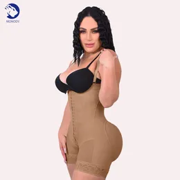 Faja colombianas kadınlar için shapewear karın kontrol vücut şekillendirici popo kaldırıcı uyluk zayıflama artı fermuarlı kasık iç çamaşırı 240220