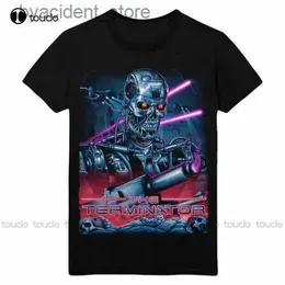 Homens camisetas Novo The Terminator Los Angeles 2029 Camiseta Engraçado Presente Vintage para Homens Mulheres Camisa Marrom Algodão Tee S-5Xl L240304