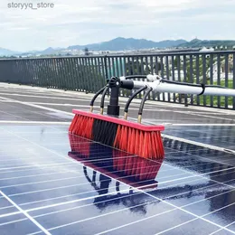 Sprzątanie szczotek do czyszczenia okiennego Zestaw wody karmiony pędzlem z przedłużeniem narzędzie do mycia fotowoltaicznego Solar Panell240304