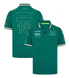 Men's Polos F1 2024 Driver de equipe oficial de camiseta de camiseta 1 Racing Camisa de pólo de pólo de manga curta Mesmo