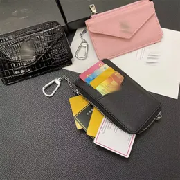 Designer Luxury Women's and Men's Storage Bag Kort plånbokskort Bag Rabatt Original Box Card Holder Double Wold Wallet Check Flower