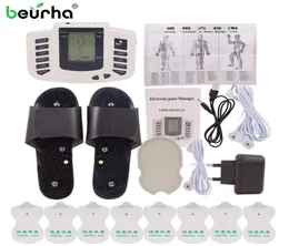 Beurha Electrical Muscle Stimulator Russian Button Therapy Massager Pulse Tens Acupuncture Full Body Massage Relax Care 16 PADS9188438
