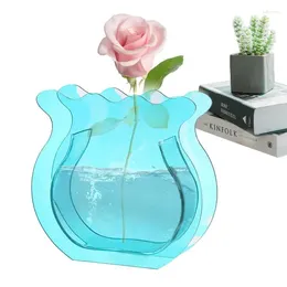 Vases Book Vase For Flowers Clear Acrylic Modern Bookshelf Decor Floral Arrangement Housewarming Aesthetic Room