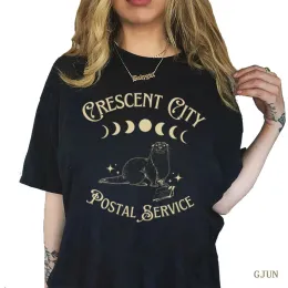 T-shirt Crescent City Postal Service Streetwear Magliette da donna Moda estiva Abiti larghi a maniche corte Maglietta in cotone di alta qualità