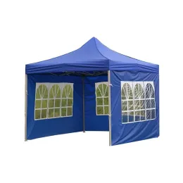 Kits Foldable Canopy Side Panel Tent Oxford Cloth Garden Shade Awning with Clear Window Replacement Sidewall for Outdoor Red